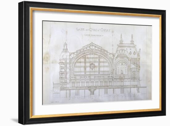 Gare d'Orsay (Paris) : coupe transversale-Victor Laloux-Framed Giclee Print