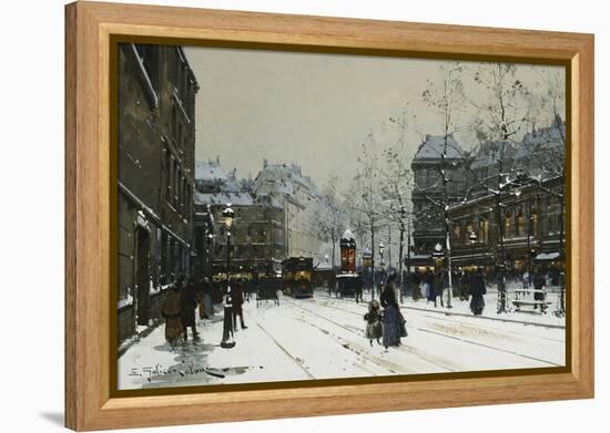 Gare Du Nord, Paris-Eugene Galien-Laloue-Framed Premier Image Canvas