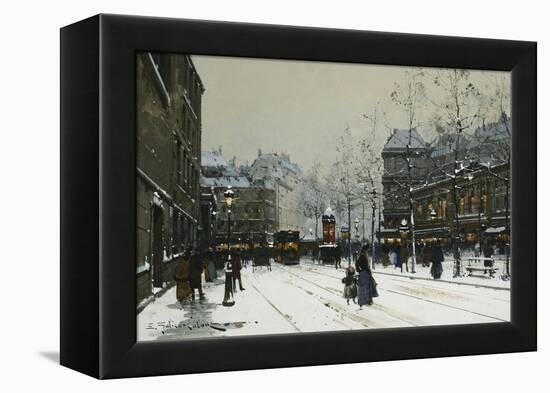 Gare Du Nord, Paris-Eugene Galien-Laloue-Framed Premier Image Canvas