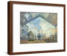 Gare Saint Lazare, Paris, 1877-Claude Monet-Framed Giclee Print