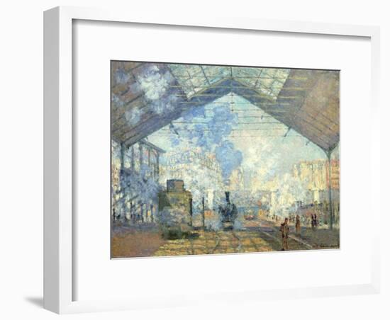 Gare Saint Lazare, Paris, 1877-Claude Monet-Framed Giclee Print