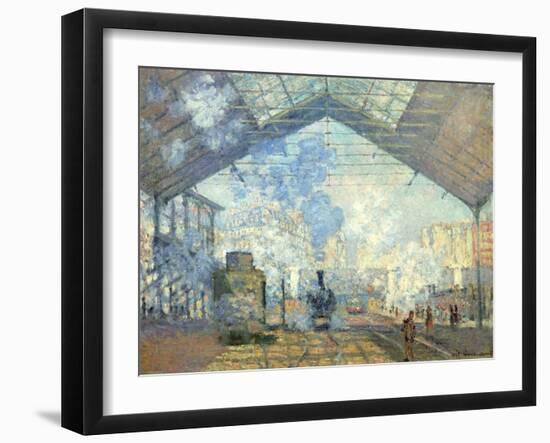 Gare Saint Lazare, Paris, 1877-Claude Monet-Framed Giclee Print