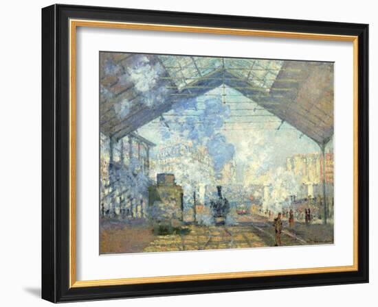 Gare Saint Lazare, Paris, 1877-Claude Monet-Framed Giclee Print