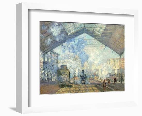 Gare Saint Lazare, Paris, 1877-Claude Monet-Framed Giclee Print