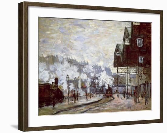 Gare Saint-Lazare, Paris, 1877-Claude Monet-Framed Giclee Print