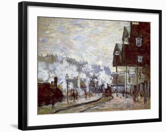 Gare Saint-Lazare, Paris, 1877-Claude Monet-Framed Giclee Print