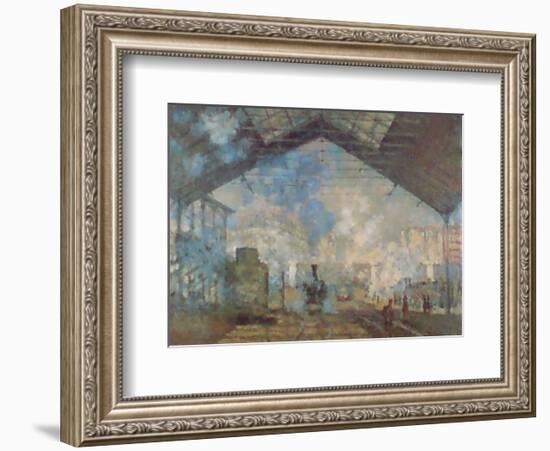 Gare Saint-Lazare-Claude Monet-Framed Art Print