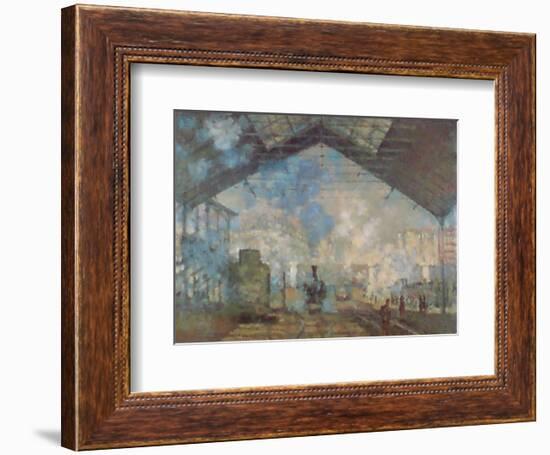 Gare Saint-Lazare-Claude Monet-Framed Art Print