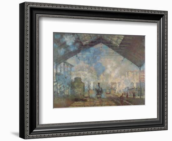 Gare Saint-Lazare-Claude Monet-Framed Art Print