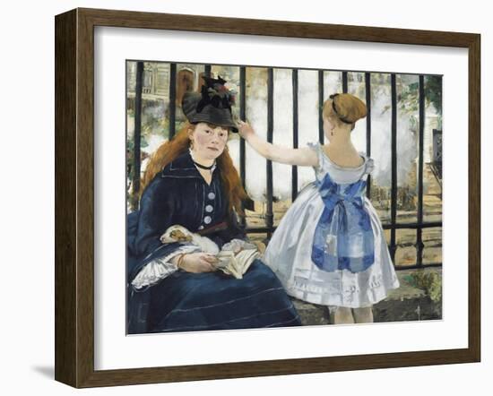 Gare St. Lazare, 1872-3-Edouard Manet-Framed Giclee Print