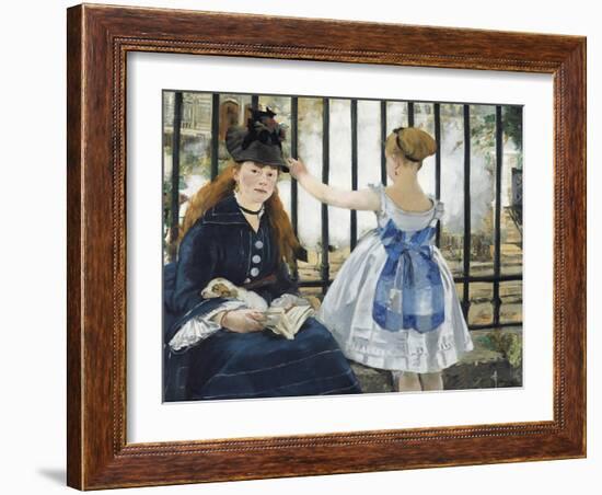 Gare St. Lazare, 1872-3-Edouard Manet-Framed Giclee Print