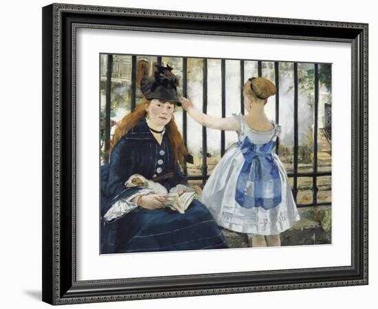 Gare St. Lazare, 1872-3-Edouard Manet-Framed Giclee Print