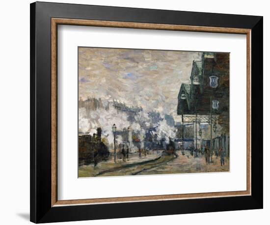 Gare St. Lazare, the Western Docks, 1877-Claude Monet-Framed Giclee Print