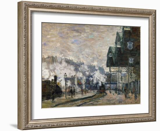 Gare St. Lazare, the Western Docks, 1877-Claude Monet-Framed Giclee Print