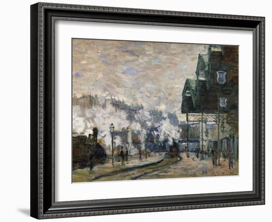 Gare St. Lazare, the Western Docks, 1877-Claude Monet-Framed Giclee Print