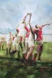 Rugby Match: Harlequins v Northampton, Brian Moore at the Line Out, 1992-Gareth Lloyd Ball-Framed Giclee Print
