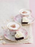Petit Fours and Cappuccino Decorated with Cocoa Powder Hearts-Gareth Morgans-Photographic Print