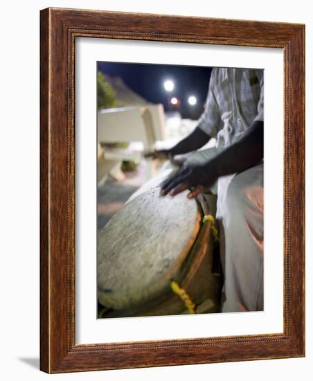 Garfu Drummer, San Pedro, Ambergris Caye Belize-Russell Young-Framed Photographic Print