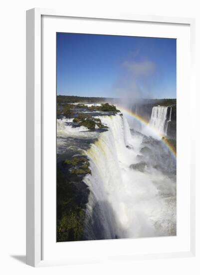 Garganta do Diablo Falls at Iguacu Falls, Iguacu Nat'l Pk, UNESCO Site, Parana, Brazil-Ian Trower-Framed Photographic Print