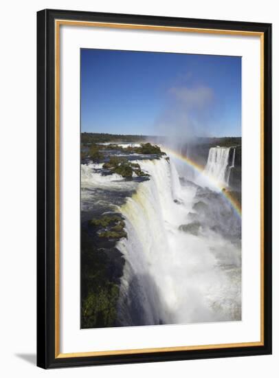 Garganta do Diablo Falls at Iguacu Falls, Iguacu Nat'l Pk, UNESCO Site, Parana, Brazil-Ian Trower-Framed Photographic Print