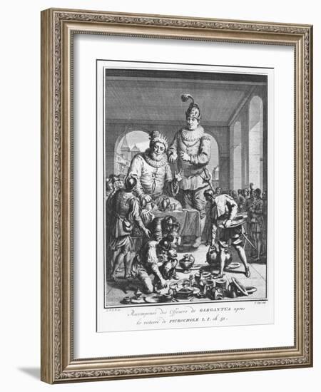 Gargantua Rewarding Officers after the Victory of Picrochole from 'The Life of Gargantua and Pantag-Pierre Tanje-Framed Giclee Print