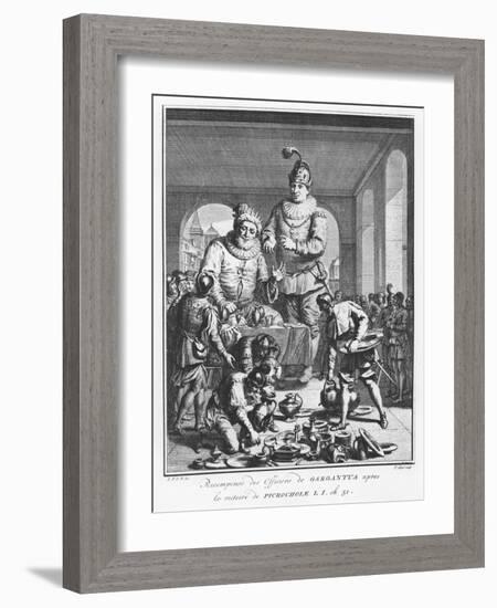 Gargantua Rewarding Officers after the Victory of Picrochole from 'The Life of Gargantua and Pantag-Pierre Tanje-Framed Giclee Print