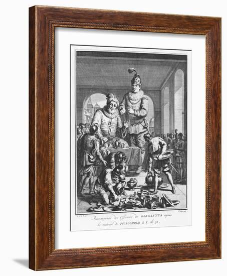 Gargantua Rewarding Officers after the Victory of Picrochole from 'The Life of Gargantua and Pantag-Pierre Tanje-Framed Giclee Print