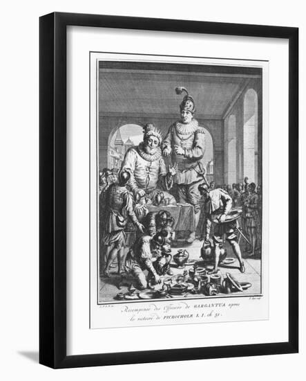 Gargantua Rewarding Officers after the Victory of Picrochole from 'The Life of Gargantua and Pantag-Pierre Tanje-Framed Giclee Print