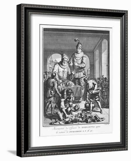 Gargantua Rewarding Officers after the Victory of Picrochole from 'The Life of Gargantua and Pantag-Pierre Tanje-Framed Giclee Print