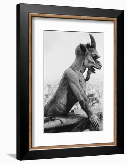 Gargoyle on Notre Dame Cathedral-null-Framed Photographic Print