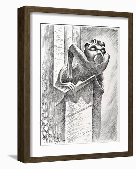 Gargoyle, Thaxted Church, c.1951-Isabel Alexander-Framed Giclee Print