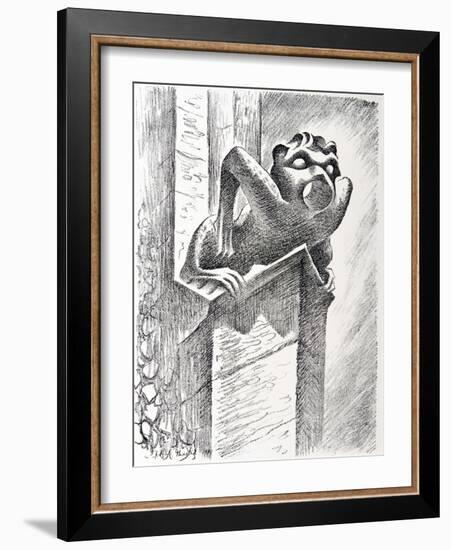 Gargoyle, Thaxted Church, c.1951-Isabel Alexander-Framed Giclee Print