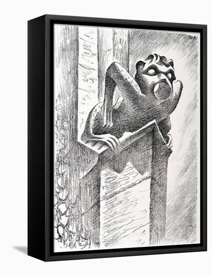 Gargoyle, Thaxted Church, c.1951-Isabel Alexander-Framed Premier Image Canvas