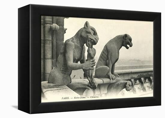 Gargoyles on Notre Dame-null-Framed Stretched Canvas
