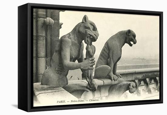Gargoyles on Notre Dame-null-Framed Stretched Canvas