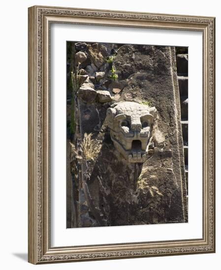 Gargoyles on the Temple of Quetzalcoati, Teotihuacan, Unesco World Heritage Site, Mexico-R H Productions-Framed Photographic Print