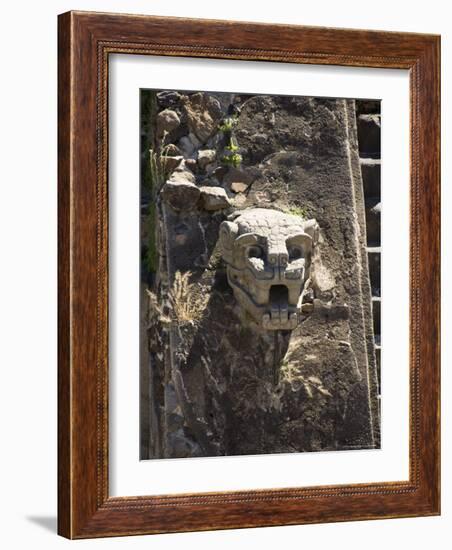 Gargoyles on the Temple of Quetzalcoati, Teotihuacan, Unesco World Heritage Site, Mexico-R H Productions-Framed Photographic Print