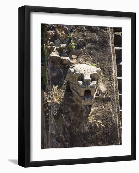 Gargoyles on the Temple of Quetzalcoati, Teotihuacan, Unesco World Heritage Site, Mexico-R H Productions-Framed Photographic Print