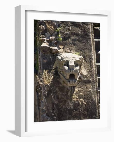 Gargoyles on the Temple of Quetzalcoati, Teotihuacan, Unesco World Heritage Site, Mexico-R H Productions-Framed Photographic Print