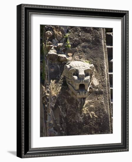 Gargoyles on the Temple of Quetzalcoati, Teotihuacan, Unesco World Heritage Site, Mexico-R H Productions-Framed Photographic Print