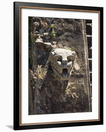 Gargoyles on the Temple of Quetzalcoati, Teotihuacan, Unesco World Heritage Site, Mexico-R H Productions-Framed Photographic Print