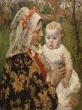 Junge Mutter. Um 1892-95-Gari Melchers-Framed Giclee Print