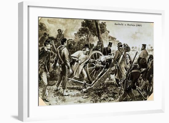 Garibaldi at Mentana, 1867-Quinto Cenni-Framed Giclee Print