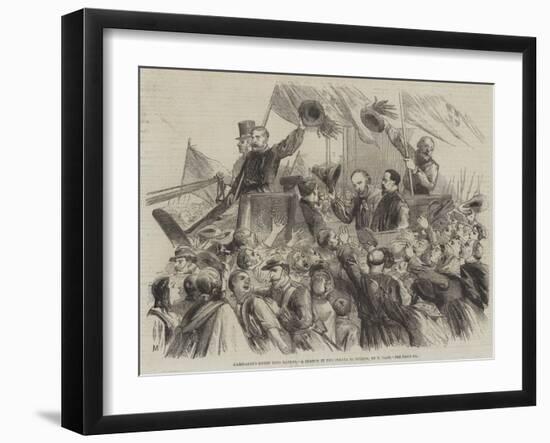 Garibaldi's Entry into Naples, a Sketch in the Strada Di Toledo-Thomas Nast-Framed Giclee Print