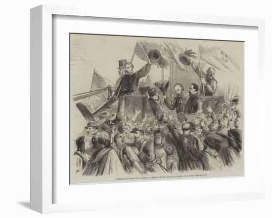 Garibaldi's Entry into Naples, a Sketch in the Strada Di Toledo-Thomas Nast-Framed Giclee Print