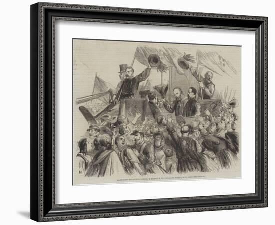 Garibaldi's Entry into Naples, a Sketch in the Strada Di Toledo-Thomas Nast-Framed Giclee Print