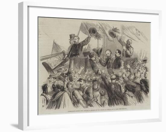 Garibaldi's Entry into Naples, a Sketch in the Strada Di Toledo-Thomas Nast-Framed Giclee Print