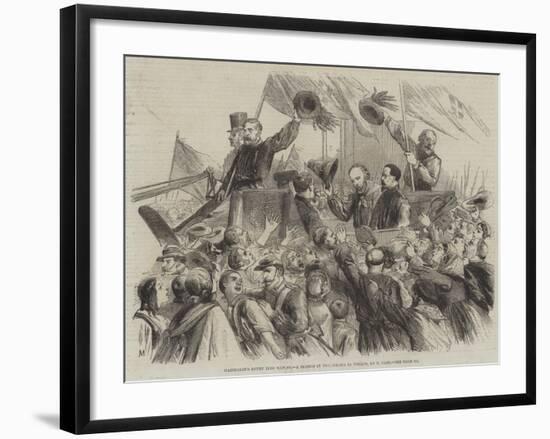 Garibaldi's Entry into Naples, a Sketch in the Strada Di Toledo-Thomas Nast-Framed Giclee Print