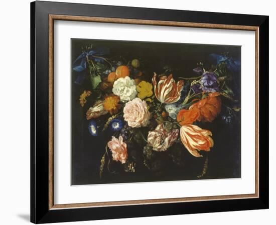 Garland of Flowers and Fruits, First Half of 17th Century-Jan Davidsz. de Heem-Framed Giclee Print