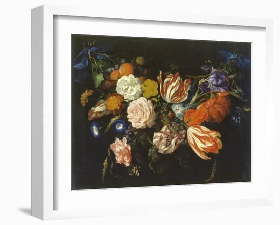 Garland of Flowers and Fruits, First Half of 17th Century-Jan Davidsz. de Heem-Framed Giclee Print